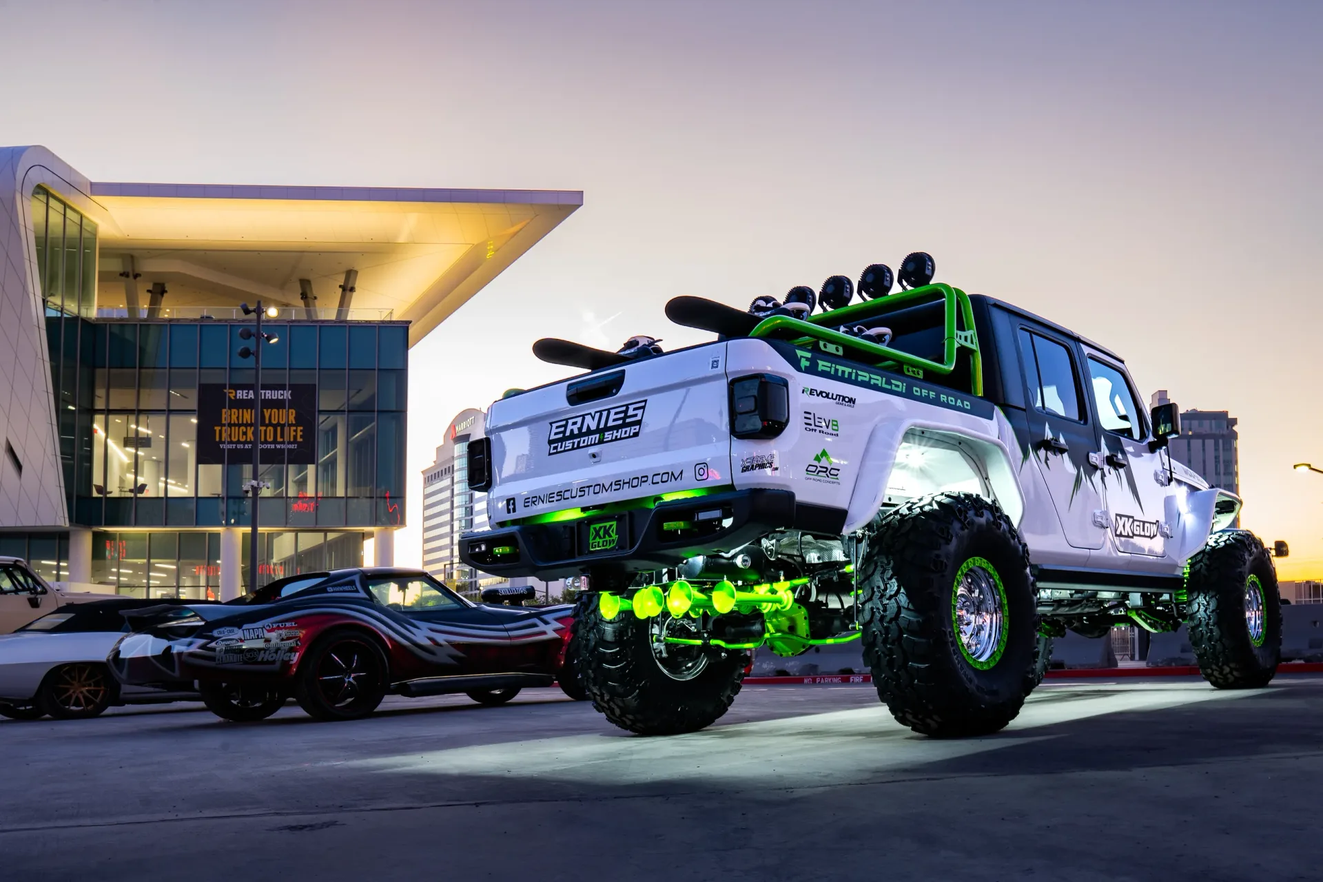Work by Ernie's Custom Shop, shown at SEMA Show 2026